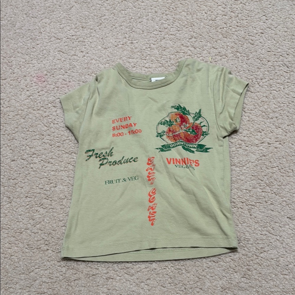 Urban Outfitters Green and Red Crop Top